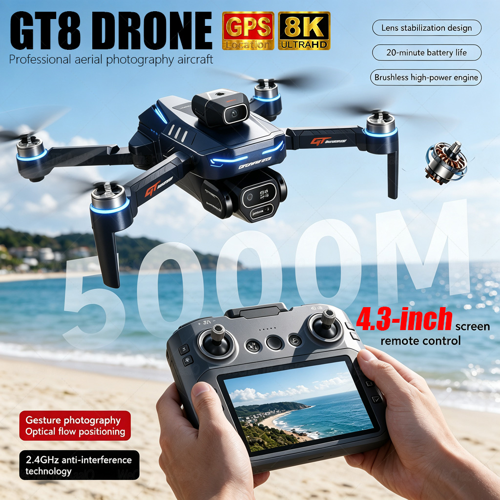 Diy Drone Electronics - YENİ GT8 HD RC Drone 4K