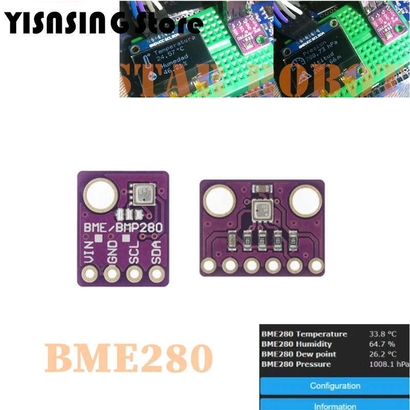 Bme280 Humidity Sensor - BME280 5V 3.3V Dijital Sensör Sıcaklık
