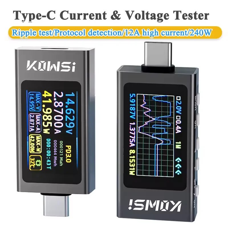Diy Electronic Load - KWS-X1 Tip-C Akım ve Gerilim Monitörü