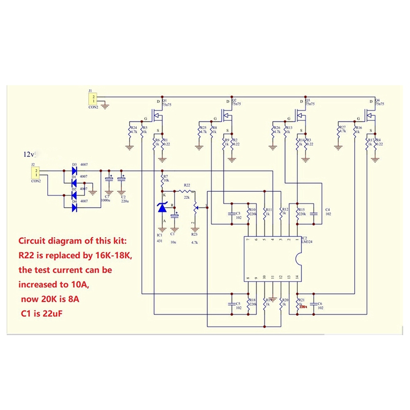Diy Electronic Load - A46T DIY Kitleri 150W 10A Pil