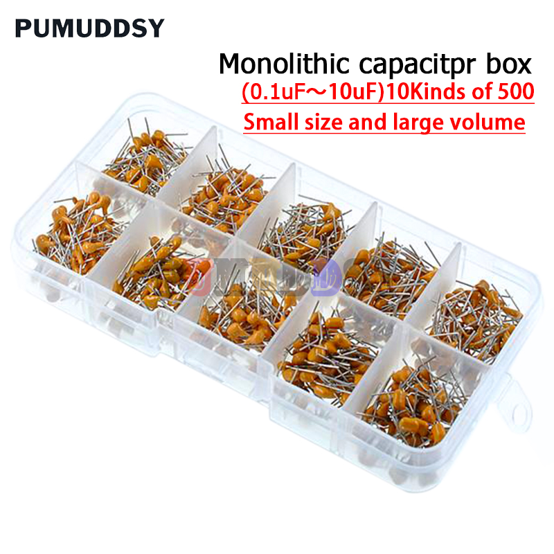Capacitor Kit Assortment - 500 adet/grup 10 değer * 50