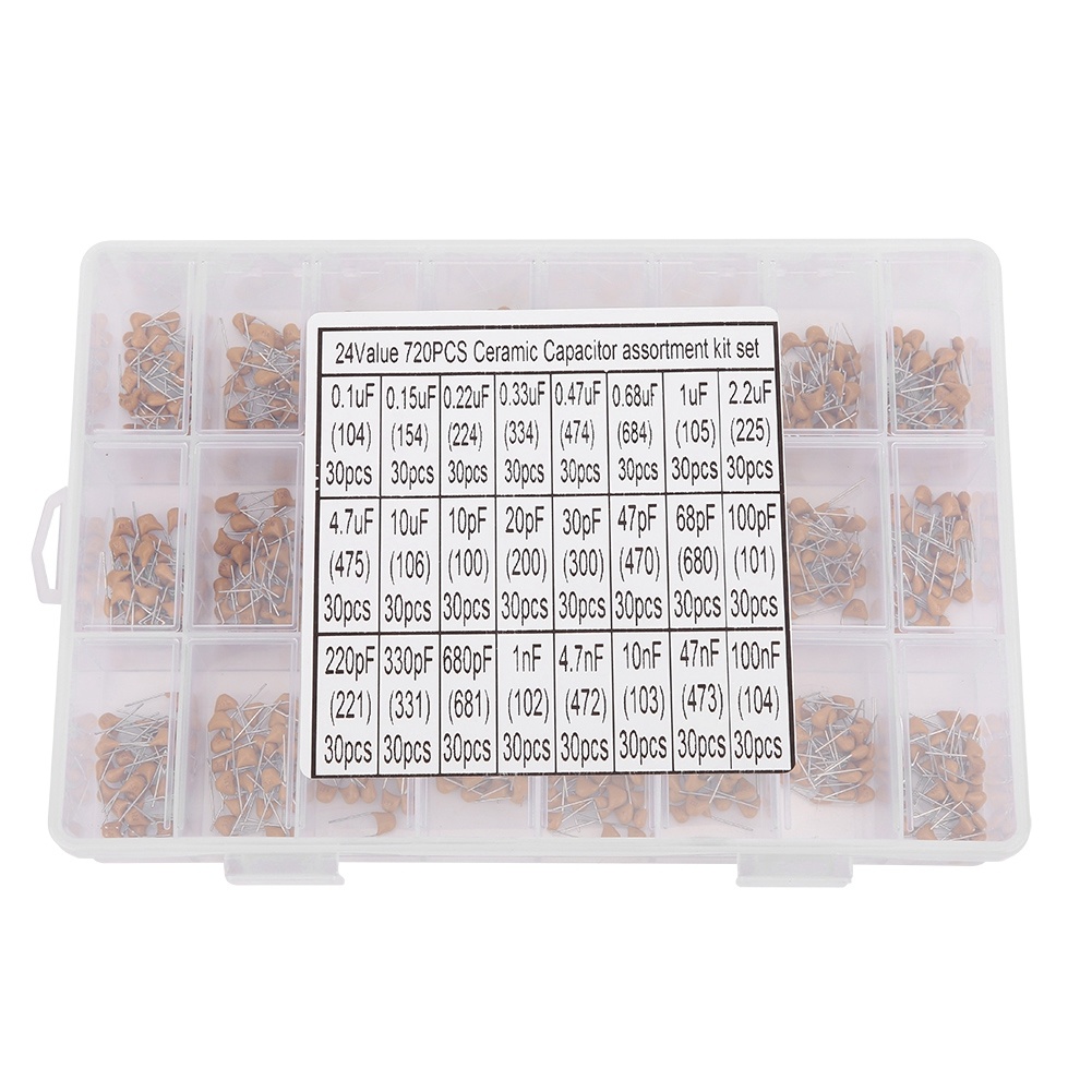 Capacitor Kit Assortment - 720 Adet 24 Çeşit Seramik Kondansatör