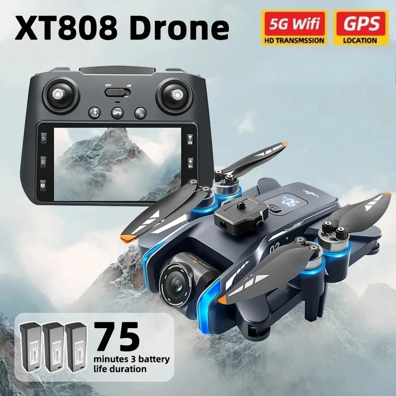 Diy Drone Electronics - Orijinal XT808 Pro MAX Drone 4K