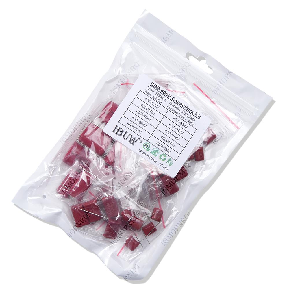 KIT 50PC=10değer*5PCS Metalize - Capacitor Kit Assortment incelemesi ve fiyatı