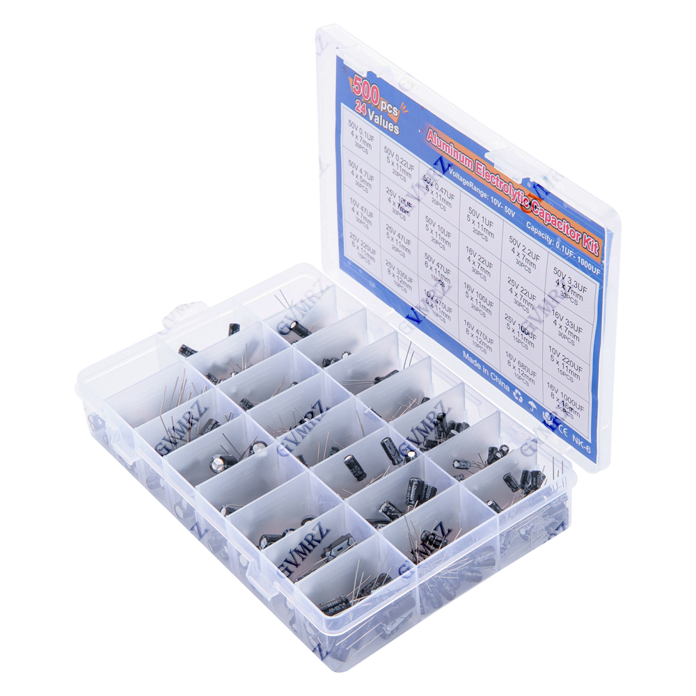 500 adet/grup 16-50V mix elekt - Capacitor Kit Assortment incelemesi ve fiyatı
