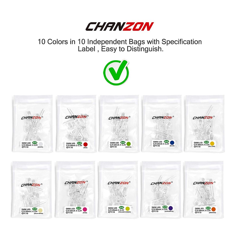 100 adet 5mm LED Diyot Ultra P - Hobby Diy Electronics Kit incelemesi ve fiyatı