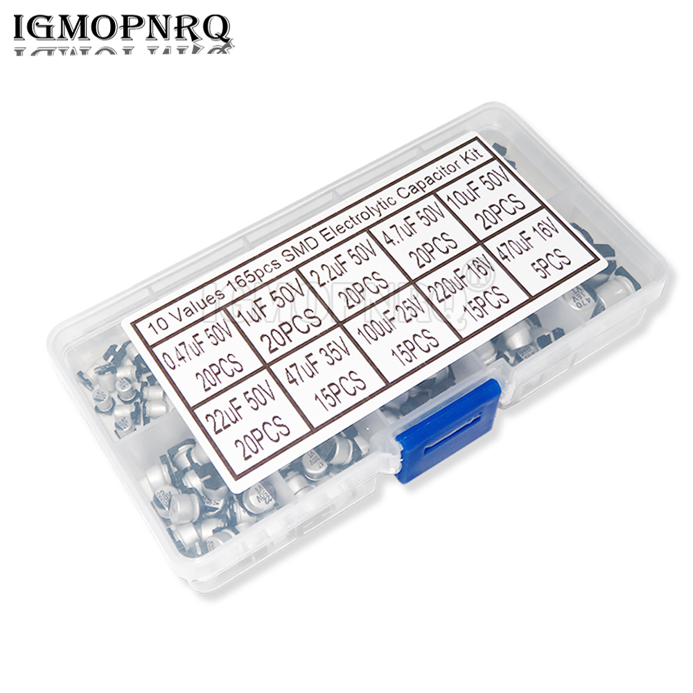 165 ADET 10 Değer SMD Alüminyu - Capacitor Kit Assortment incelemesi ve fiyatı