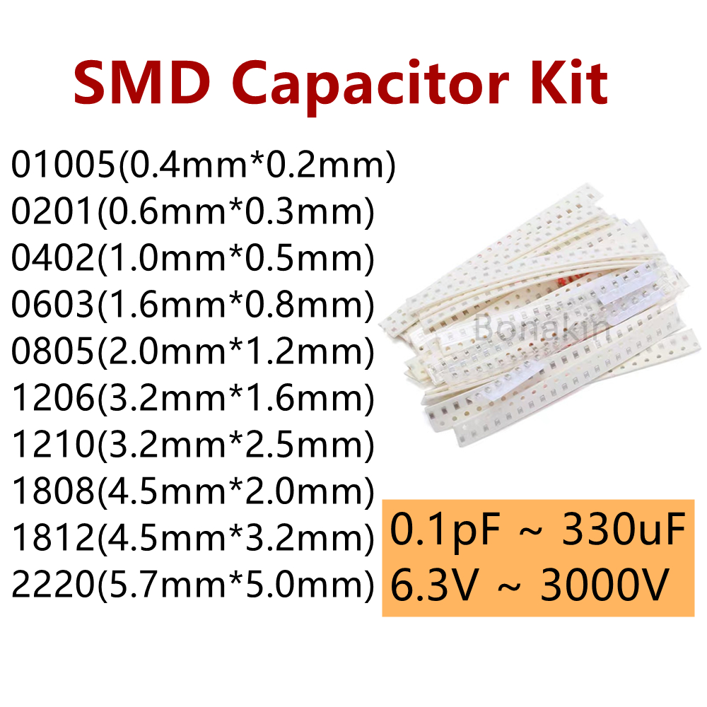 01005 0201 0402 0603 0805 1206 - Capacitor Kit Assortment incelemesi ve fiyatı